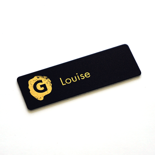 Gold Metal Name Badge