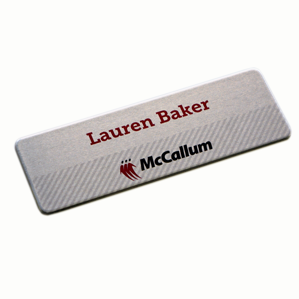 Silver Metal Name Badge